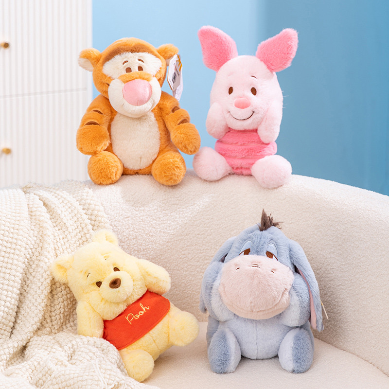 Disney การ์ตูน Pooh Bear Piglet ตุ๊กตาของเล่นตุ๊กตา Tigger Eeyore ตุ๊กตา Soft Fluffy Plushies
