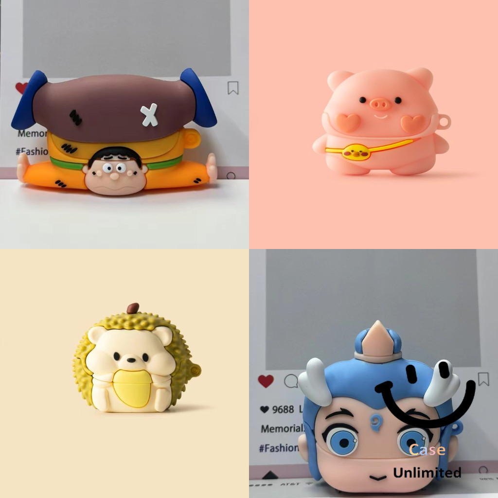 สําหรับ SoundCore K20i เคส Case หูฟังบุคลิกภาพ Handstand หมีทุเรียนเม่นกระเป๋าเป้สะพายหลังรูปแบบหมู