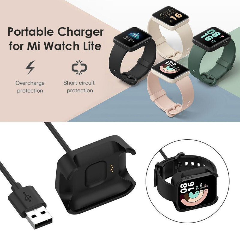 สายชาร์จอัจฉริยะแท่นชาร์จฐานสําหรับ Xiaomi Mi Watch Lite Redmi Watch USB สายชาร์จสายไฟ Cradle Dock