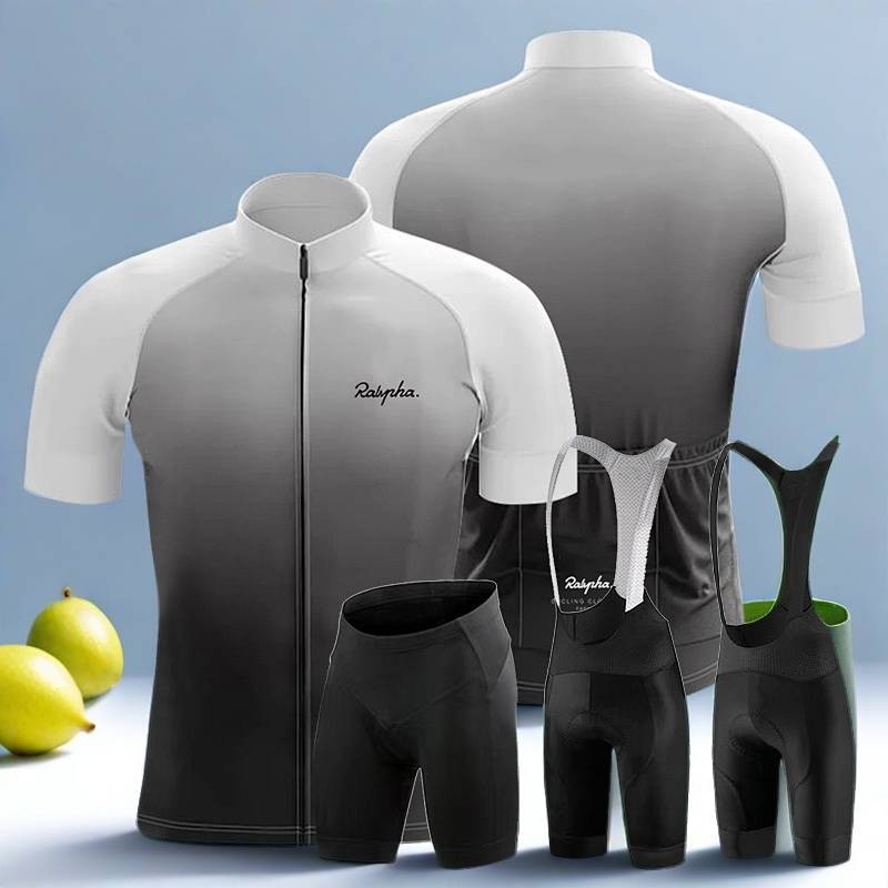 Ralvpha Summer Short-Sleeved Bicycle Men's Cycling Clothing Road Racing Clothing Bicycle Milk Silk C