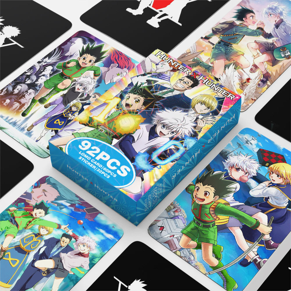Anime《HUNTER×HUNTER》Paper Photocard Lomo Card 60pcs Card + 32pcs Sticker Gift Collectible Set