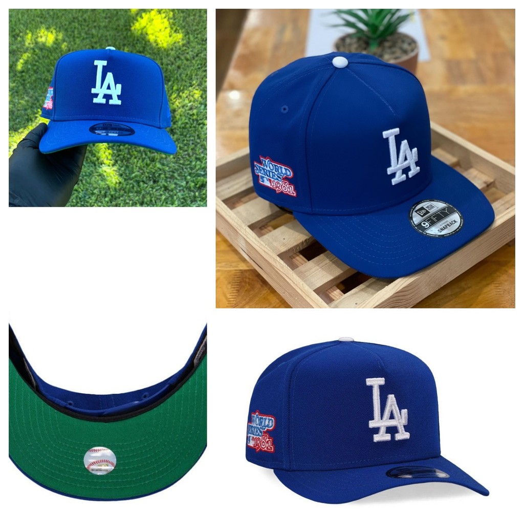 Los Angeles Dodgers World Series 1981 Throwback New/Era 9Fifty A Frame Snapback Hat _ TOPPERZSTORE U