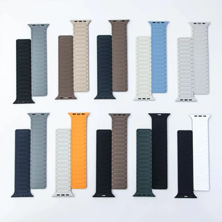 กีฬามีแม่เหล็กซิลิโคนสายรัด for Iwatch Series 11 10 9 8 7 6 5 4 3 2 Apple Watch Ultra 3 2 49 SE 46 45 42 41 40 44 38 มม