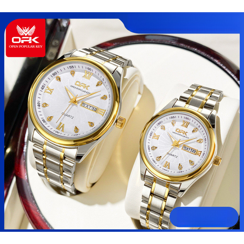 นาฬิกา OPK นาฬิกาควอตซ์กันน้ำสำหรับผู้ชาย นาฬิกาชาย