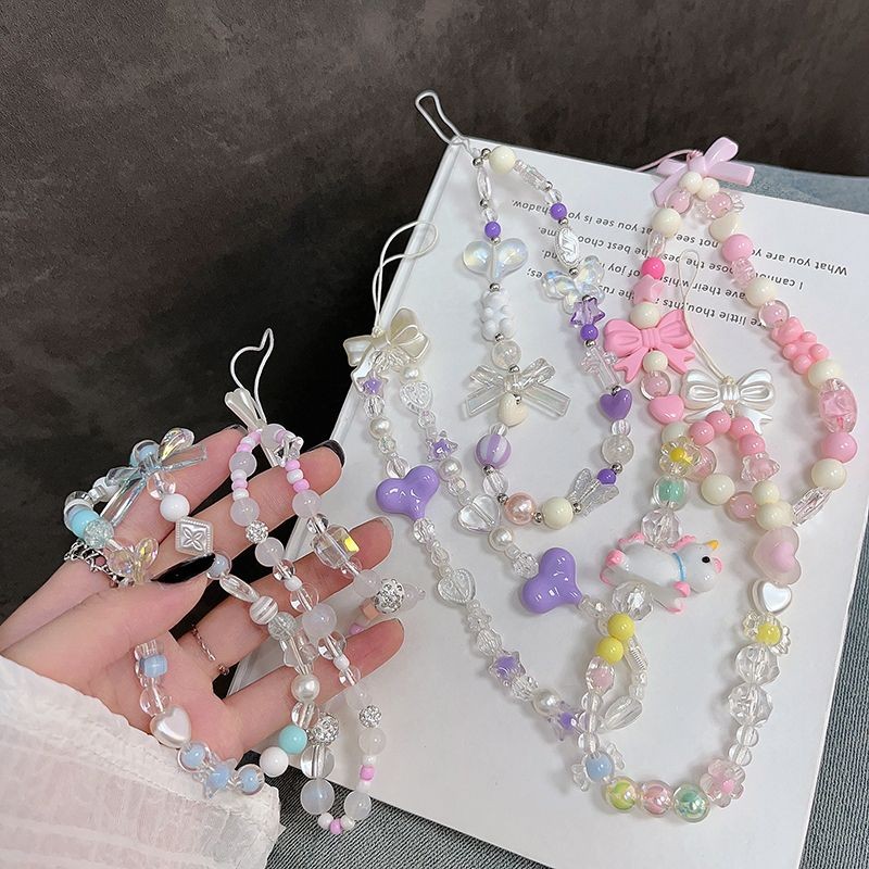 สร้อยข้อมือสร้อยข้อมือแฟชั่นห่วงโซ่โทรศัพท์ลูกปัดสายโทรศัพท์สากลที่สะดวกสบาย