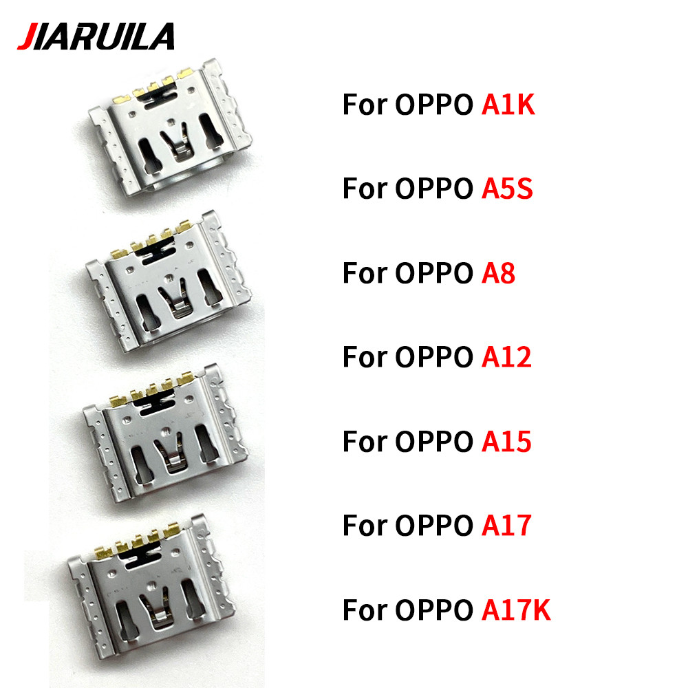 10-50 ชิ้น ขั้วต่อไมโคร USB ชาร์จพอร์ตแจ็ค ปลั๊กสำหรับ Oppo A15 A12 A5s A1k A17 A17k A8 / A31 2020