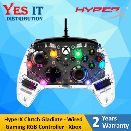 HyperX Clutch Gladiate - คอนโทรลเลอร์ RGB สําหรับเล่นเกมแบบมีสาย - Xbox (7D6H2AA)