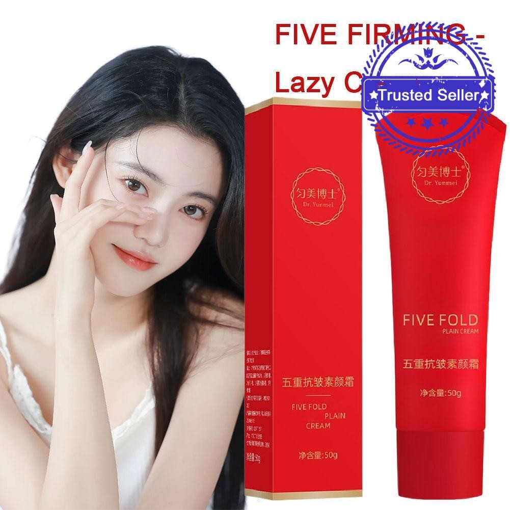 Lazy Make Up Cream Five-Fold Vc Plain Cream Vc Five Moisturizing Cream ครีมพับขี้เกียจ 50g Q6m2
