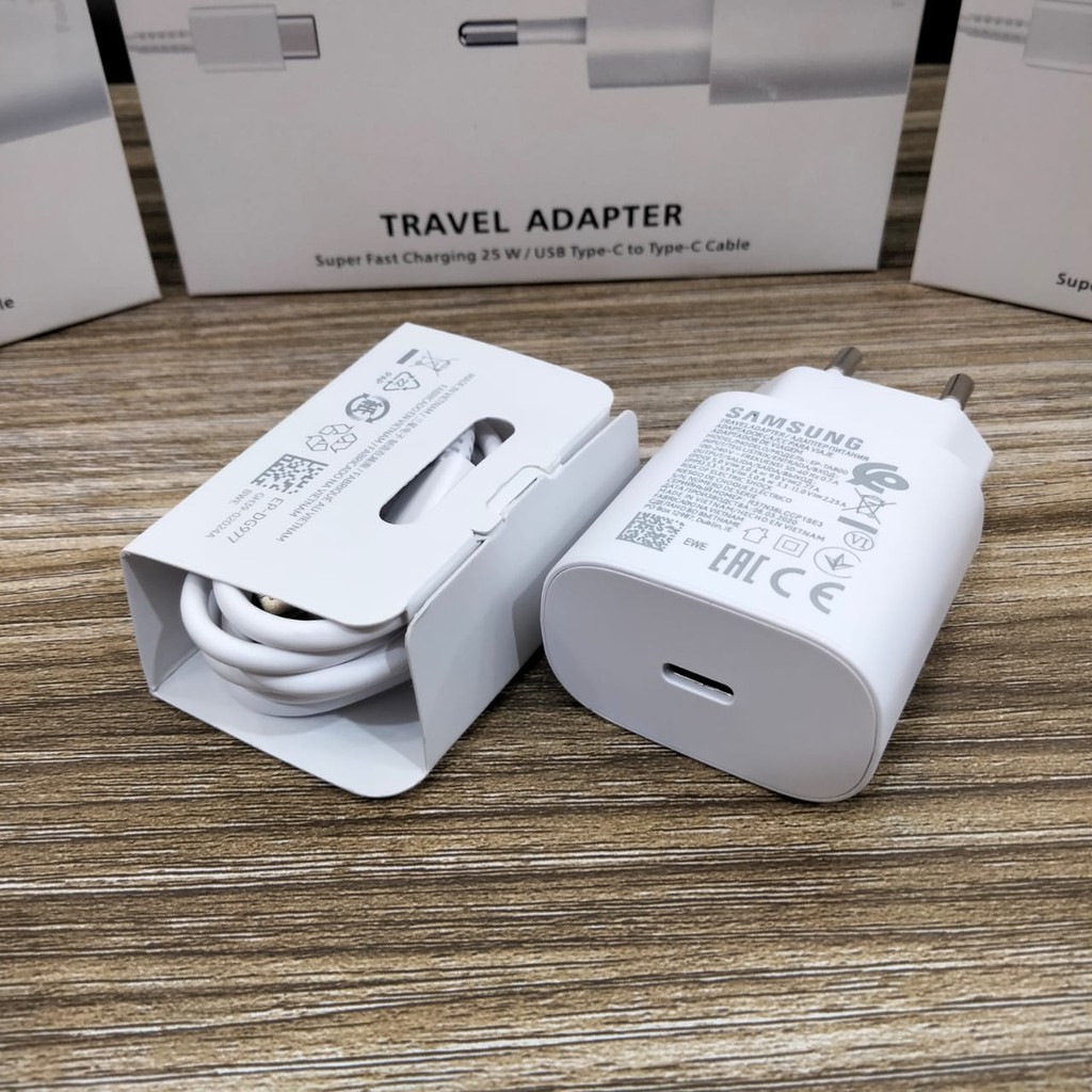 ต้นฉบับ SAMSUNG SUPER FAST CHARGING CHARGER 25 WATT 25W TYPE C TYPE C