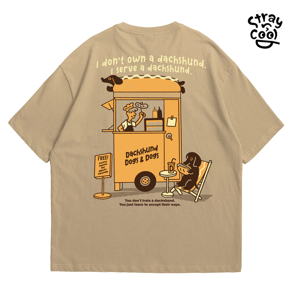 Strayandcool เสื้อยืดโอเวอร์ไซส์ "Dachshund Club" Oversized T-shirt