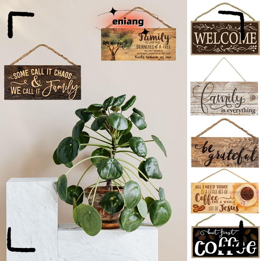 ENIANG ป้ายต้อนรับ Sweet Wall Pediments Family Home Decorative Door Sign