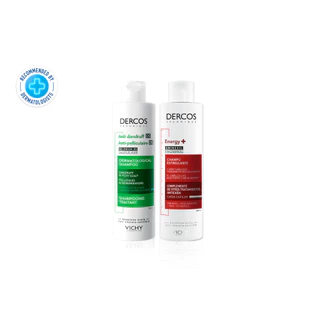 [เซตสุดคุ้ม] วิชี่ VICHY DERCOS ANTI-DANDRUFF SHAMPOO 200ml และ ENERGY+ AMINEXIL SHAMPOO 200ml