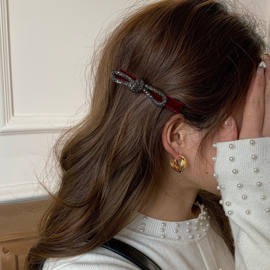 เก็บผมสไตล์เกาหลี Hairpin แบบ All-Match พร้อมเพชรเต็มด้านข้าง Duckbill Clip สำหรับคนชอบแฟชันและInfluencer ราคา ถูกที่สุด ดีลบีเคเค แกลเลอรีภาพที่ 5