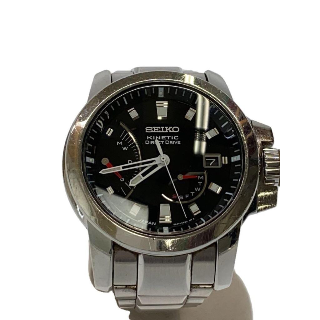 Seiko(K) นาฬิกาข้อมือ Kinetic Seiko Mens Auto Quartz Analog 5D44-0Ab0 ส่งตรงจากญี่ปุ่น มือสอง
