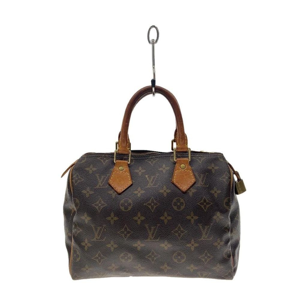 Louis VUITTON Boston Bag Monogram Speedy Canvas สีน้ําตาล PVC 1) 25_MONOGRAM CANVAS_BRW BRW ส่งตรงจา