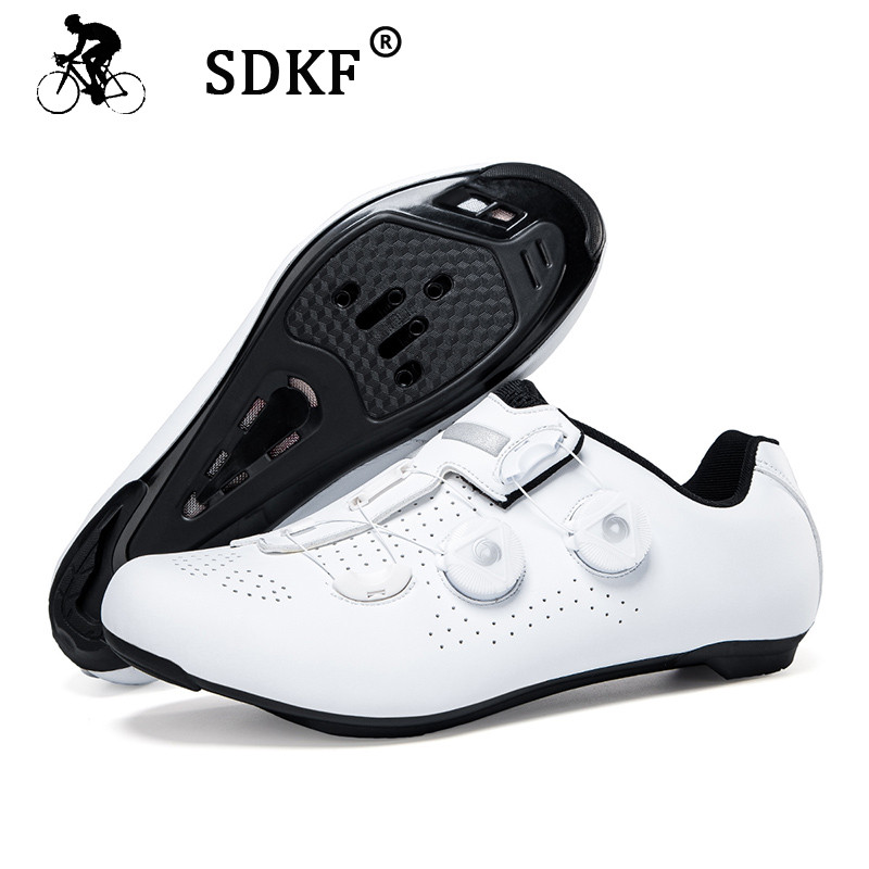 SDKF มืออาชีพรองเท้าขี่จักรยานสไตล์ใหม่ระบายอากาศผู้ชาย/ผู้หญิงขี่จักรยานรองเท้าขนาดใหญ่ปุ่มหมุนน้ําหนักเบามาก จักรยานเสือภูเขา กันลื่นคาร์บอนไฟเบอร์ อีกครั้ง