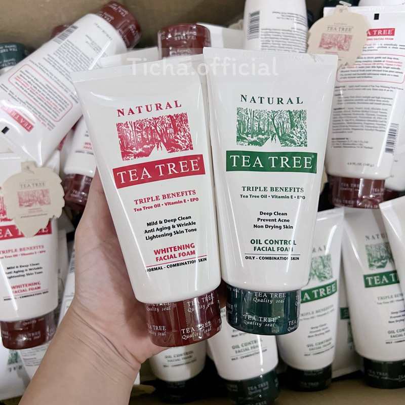 Tea Tree Foam โฟมล้างหน้า ทีทรี คุมความมัน ขาวกระจ่างใส ขนาด 140 กรัม
