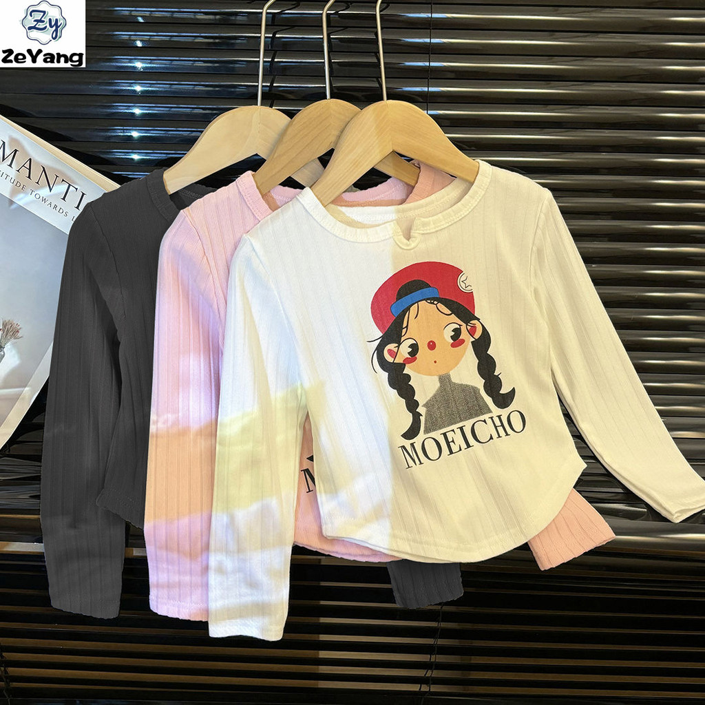 [ZY] 70-140 พร้อมสต็อกเด็กเสื้อยืดแขนยาวลําลองแฟชั่นยาว T ฤดูใบไม้ร่วงฤดูหนาวเด็กทารกรอบคอยาว T Bottoming เสื้อ All-Match Top เสื้อผ้าที่อบอุ่น