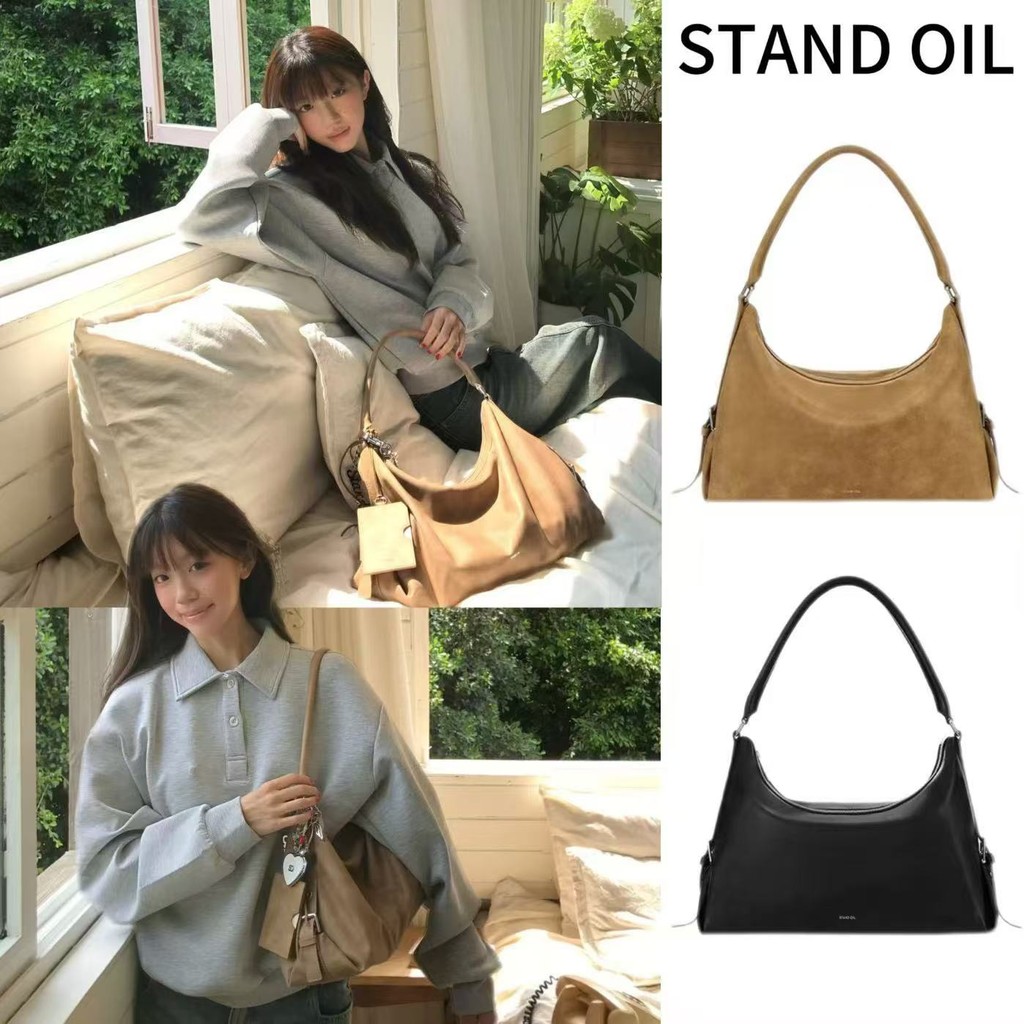 STAND OIL ฤดูใบไม้ร่วงและฤดูหนาวใหม่แฟชั่นเกาหลีลําลองกระเป๋าสะพายไหล่ผู้หญิง