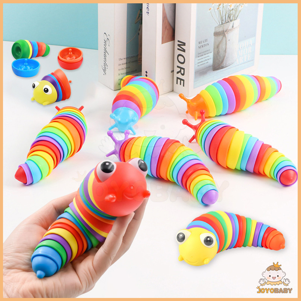 JOYOBABY สควิสชี่ พร้อมส่ง​ คลายเครียด ของเล่นหนอน ตุ๊กตาหนอน น่ารัก สีรุ้ง ของเล่นคลายเครียด