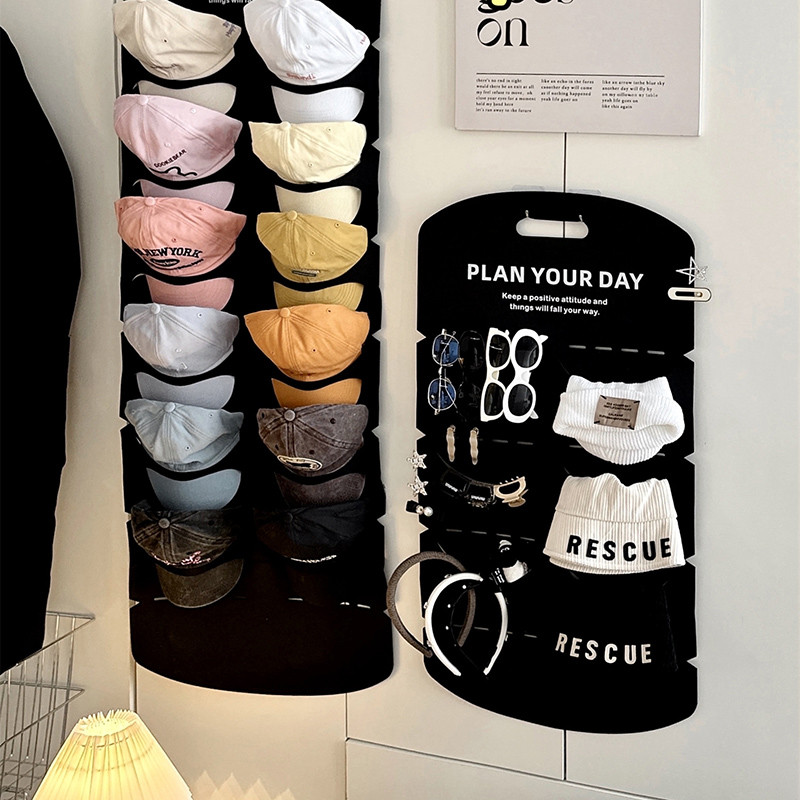 กระเป๋าเก็บหมวกติดผนังมัลติฟังก์ชั่ชั้นเก็บแว่นตาห้องนอนอุปกรณ์จัดเก็บ - รูปที่ 5