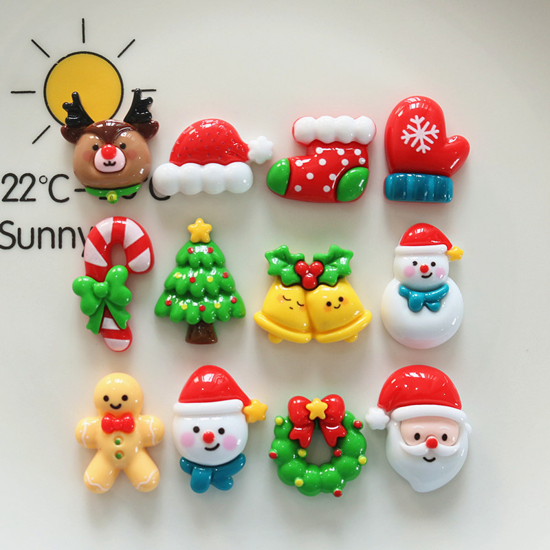น่ารักซานตาคลอส Jibbitz Crocs ต้นคริสต์มาส Croc Jibitz Gingerbread Man รองเท้า Charms Bell Jibbits สําหรับผู้หญิงรองเท้าอุปกรณ์เสริมตกแต่ง