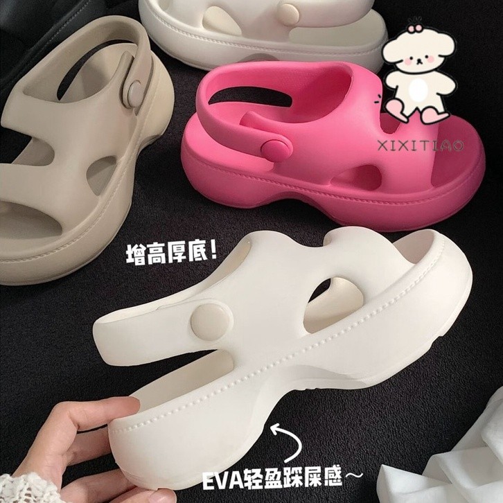 Xixitiao รองเท้าแตะแพลตฟอร์ม EVA พื้นหนา เหมาะกับเดินชายหาด แฟชั่นฤดูร้อน สไตล์โรมัน สําหรับผู้หญิง