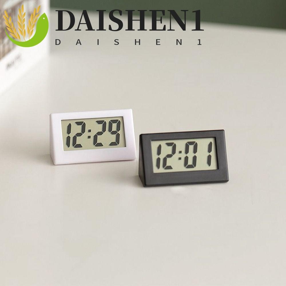 Daishen1 นาฬิกาดิจิทัล ABS ทรงสามเหลี่ยม ขนาดเล็ก ใช้ง่าย ปิดเสียง เรียบง่าย สําหรับตั้งโต๊ะ