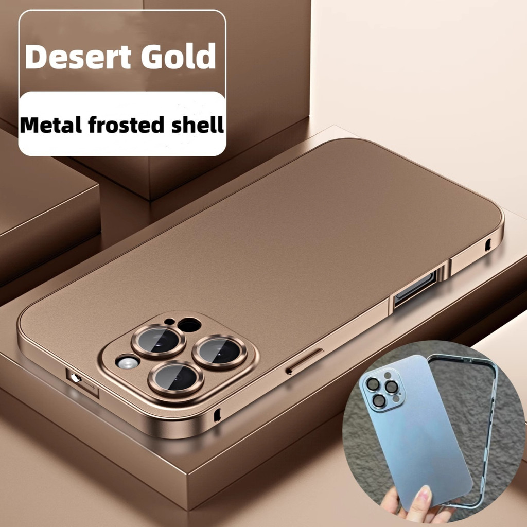 สําหรับ iPhone 16 Pro Max 16Plus ธุรกิจโลหะกรอบอลูมิเนียม PC พลาสติก Hard Backboard Shock ดูดซับและ Anti Drop เคสโทรศัพท์