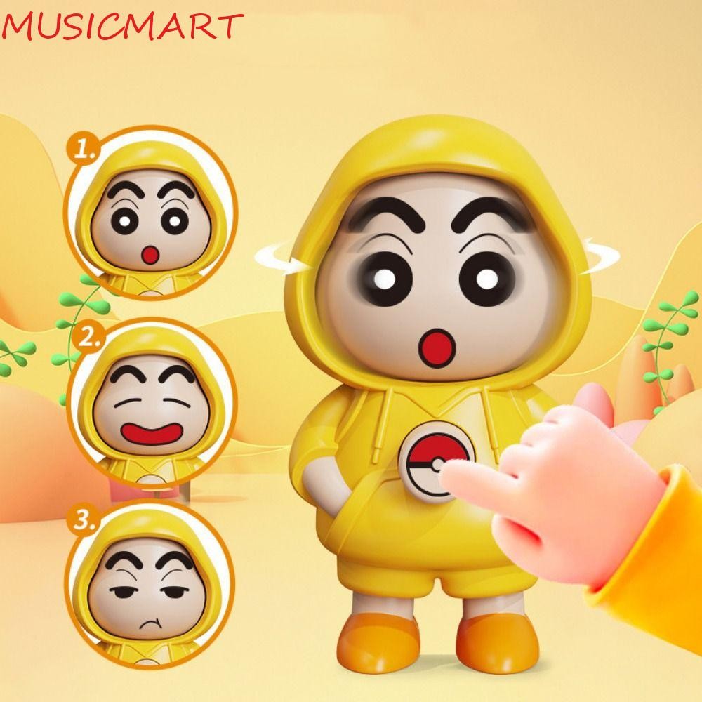 Musicmart ตุ๊กตาเปลี่ยนหน้าเครยอนชินจัง,งานฝีมือ DIY สไตล์จีน ของเล่นแต่งหน้าหน้าชินจัง,ของเล่นฟิกเกอร์พลาสติกมินิพร้อมพวงกุญแจเปลี่ยนหน้าของเล่นเด็กเด็กผู้หญิง