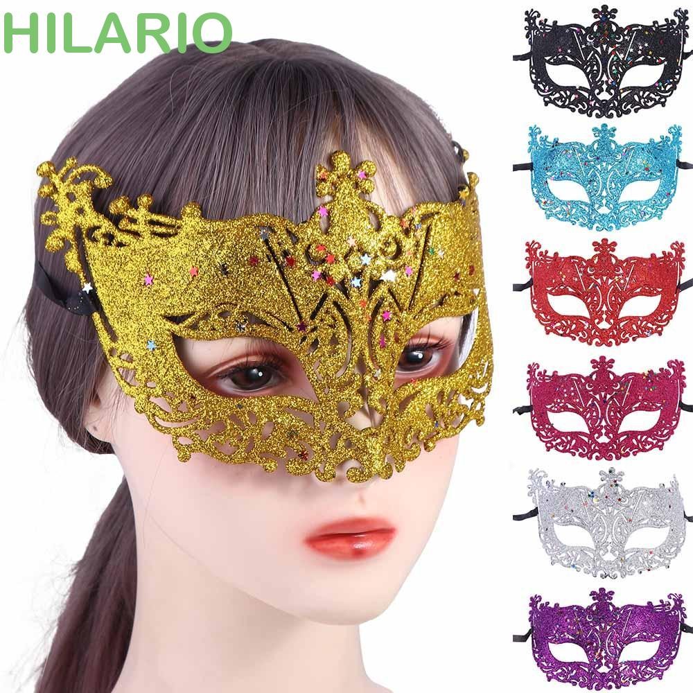 Hilario Masquerade หน้ากากลูกไม้สําหรับผู้หญิงเจ้าหญิงคอสเพลย์พรหม Props เครื่องแต่งกาย Queen Party หน้ากากครึ่งหน้า Carnival Eye Mask Party Supplies