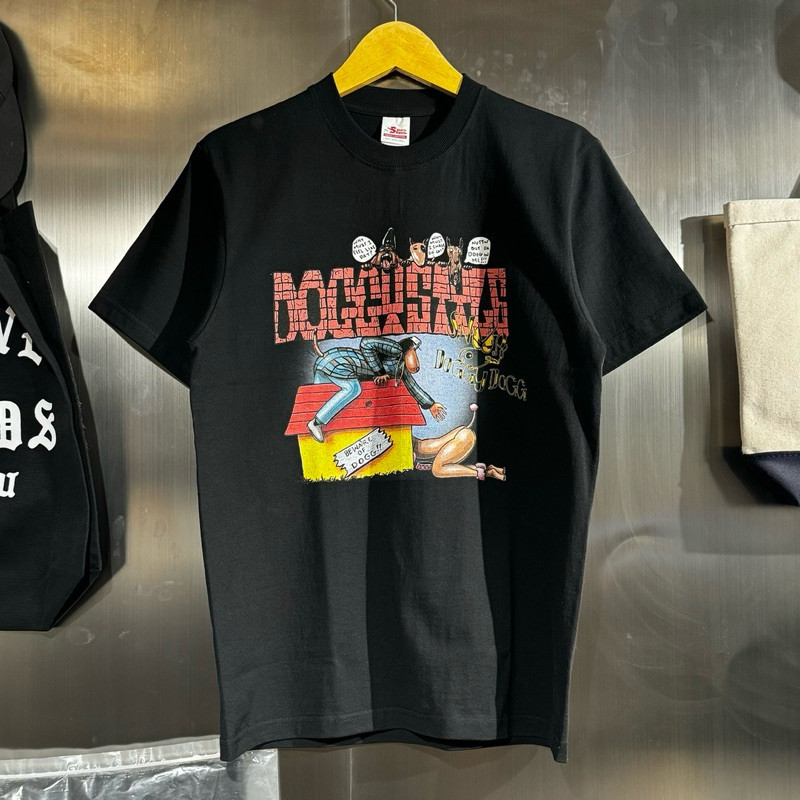 （🚚 จัดส่งแปดชั่วโมง🚚 ）FTF fashion brand  SNOOP DOG - BEWARE OF DOG TSHIRT BLACK tee