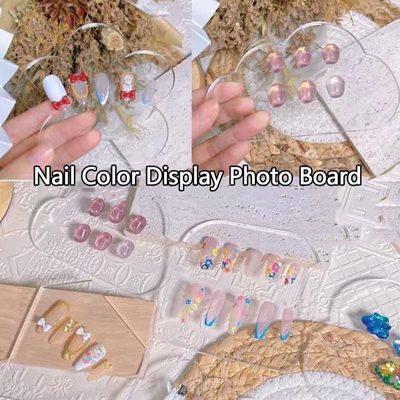 [maybeauty] เล็บอะคริลิค Art Color Palette Nail Art Photo Showing Board วงกลมไม่สม่ําเสมอเครื่องสําอางสีจอแสดงผล {TH}