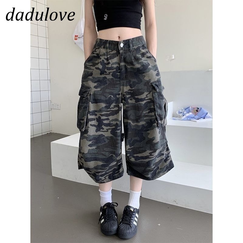 DaDulove New American Ins High Street Retro Denim Shorts Niche High Waist Wide Leg Pants Large Size Hot Pants