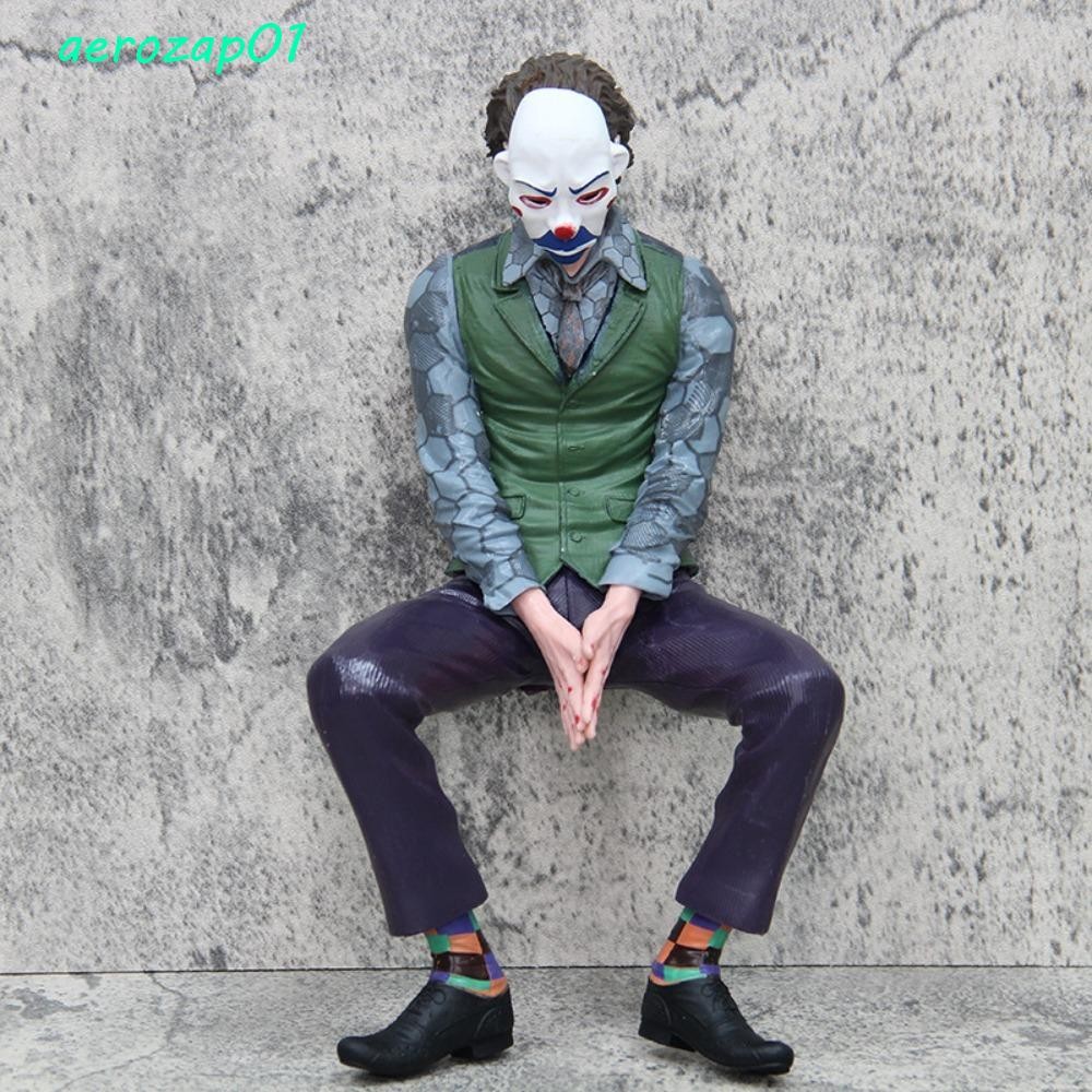 Aerozap Heath Ledger Action Figures, Dark Knight สีเขียวชุด Gotham Joker Dc รูป, การ์ตูนนั่ง Joker หน้ากากมือถือฆ่าตัวตาย Squad ตุ๊กตาตกแต่งรถ