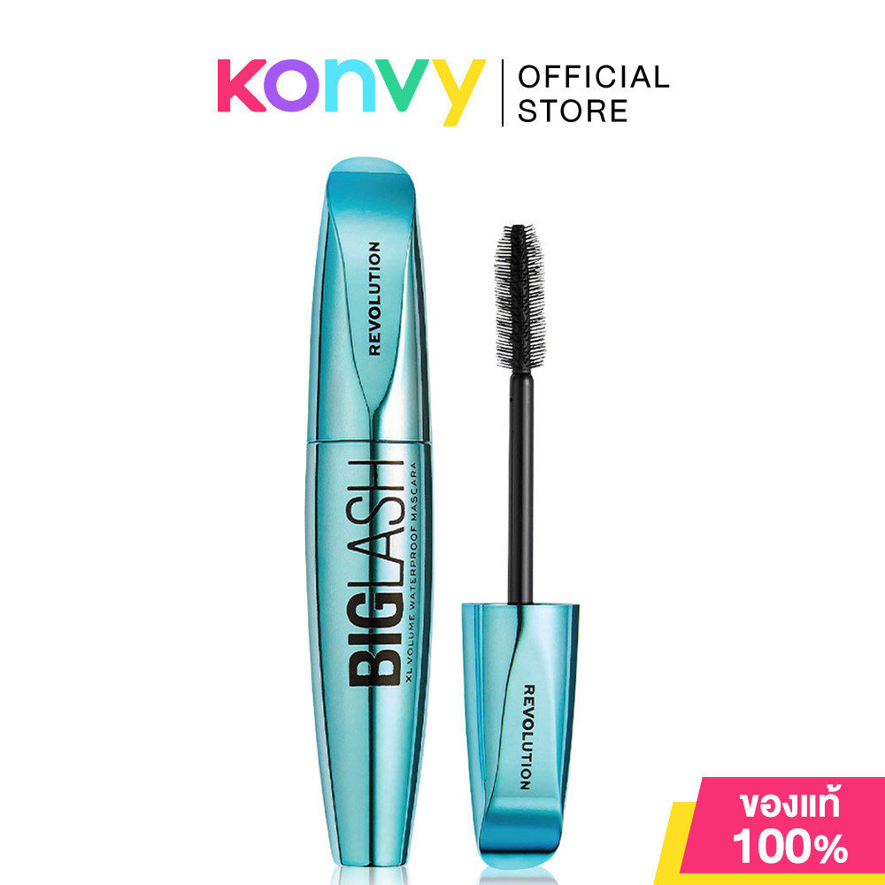 Makeup Revolution Big Lash Xl Volume Waterproof Mascara 8g มาสคาร่าสีดำ สูตรกันน้ำ.