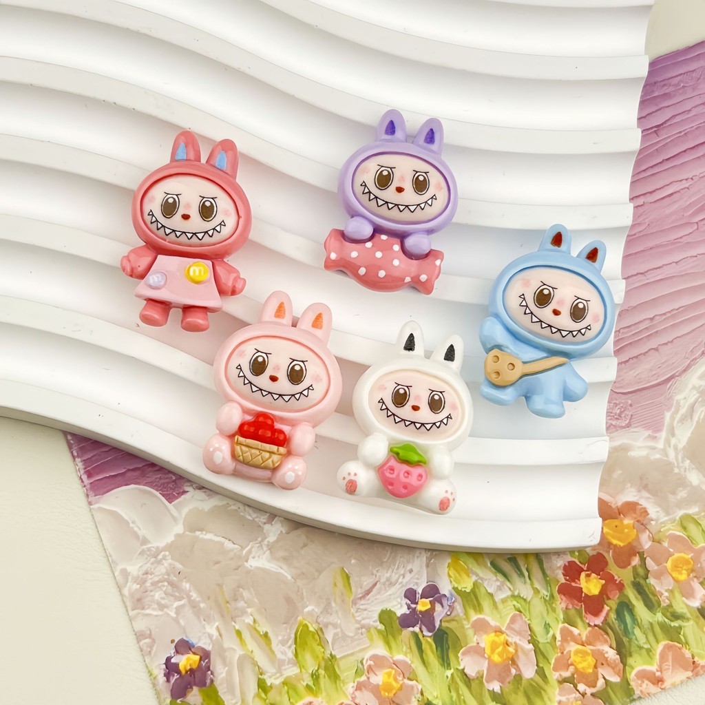 การ์ตูนถือผลไม้ผ้าผ้าผ้า DIY ครีมยางเรซินอุปกรณ์เคสโทรศัพท์มือถือสติกเกอร์ตู้เย็นกล่องเครื่องเขียนอุปกรณ์ขายส่ง