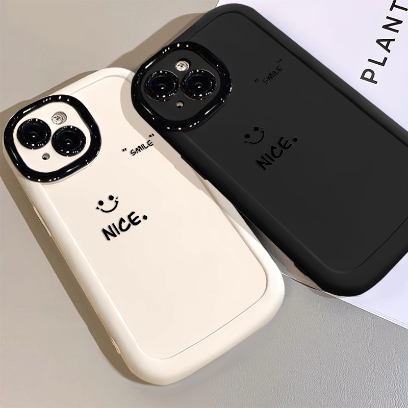 น่ารักและสนุก Nice Smiley Face รูปแบบเคสโทรศัพท์สําหรับ IPhone 15 14 13 12 11 Pro Max XR X/XS Max 7 8 16Plus ความงามสูงมูลค่าน่ารัก Anti Drop ซิลิโคนอ่อนนุ่มเคสโทรศัพท์