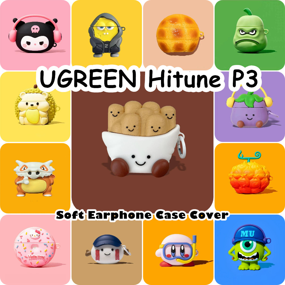 READY STOCK!นําไปใช้กับ UGREEN Hitune P3 เคส Case เคสหูฟัง การ์ตูนสร้างสรรค์ ซิลิโคนนุ่ม NO.3