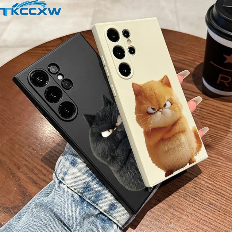 น่ารักการ์ตูนแมวนุ่มเคสโทรศัพท์สําหรับ Samsung Galaxy S23 S21 S20 FE S10 S9 Plus หมายเหตุ 20 Ultra หมายเหตุ 10 + หมายเหตุ 9 กันกระแทก