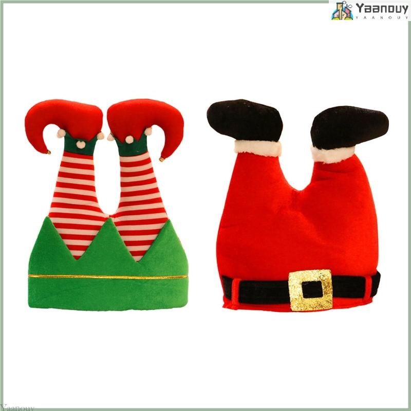 Yaa สําหรับ Creative Plush หมวกคริสต์มาส Clown กางเกงขาหมวกปีใหม่ Party Home ตกแต่งหมวกสําหรับเด็กชายและเด็กหญิง C