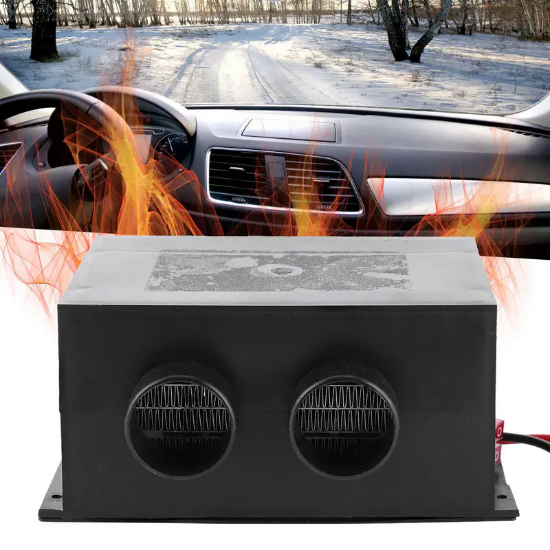 12V 600W Car Heater 2 Hole Portable Winter Fast Heating Warmer Frost Removing Noiseless Universal Ca