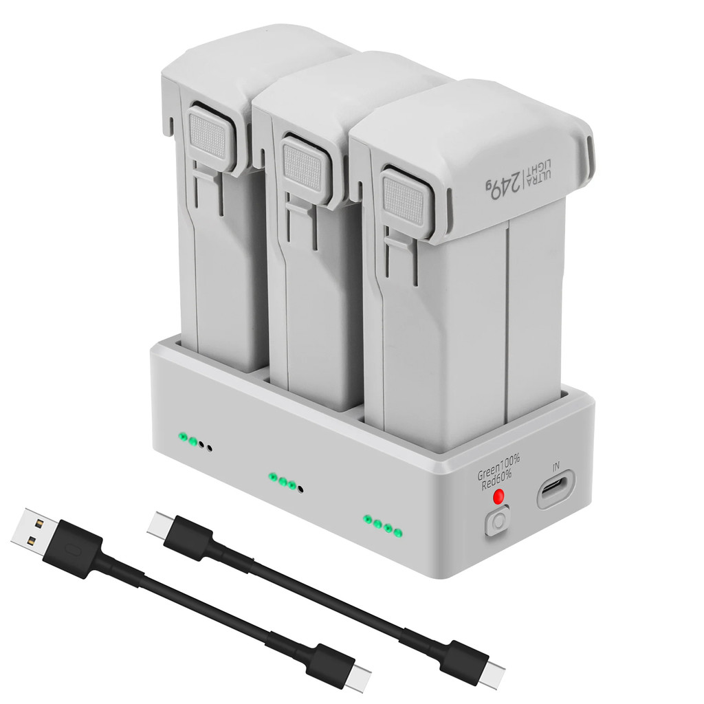 Drone เครื่องชาร์จแบตเตอรี่สําหรับ Mini 3/Mini 3 PRO 3-Way ชาร์จ Hub แบตเตอรี่ชาร์จ Butler สําหรับ DJI Mini 4 PRO อุปกรณ์เสริม