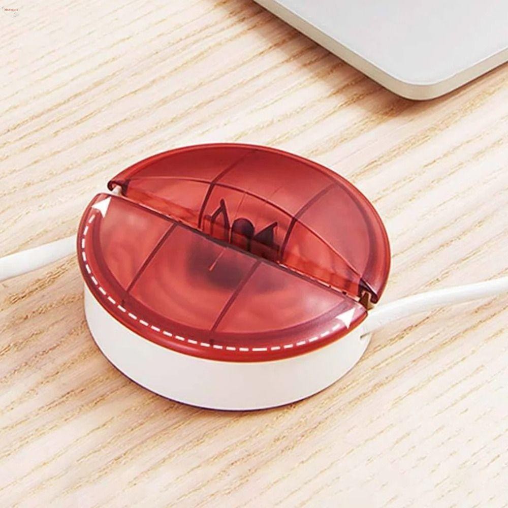 Mxbeauty กล่องการจัดการสายเคเบิล, ผูกมัดลวด Fastening Cable Ties Desktop Cable Organizer, Reusable Retractable Line Winder Fixing สาย USB Retractor Home