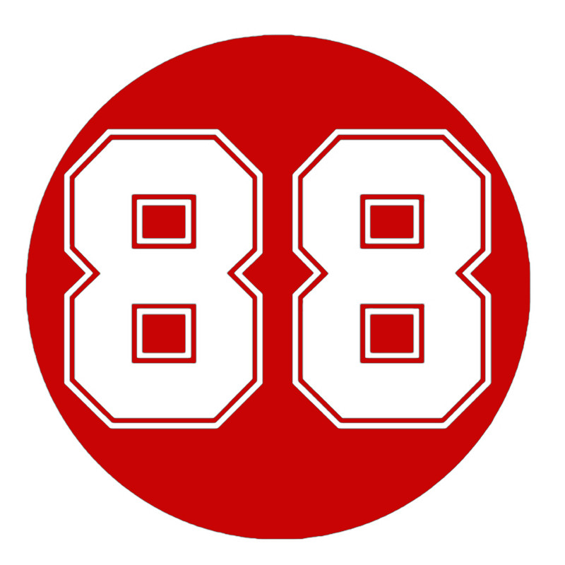 หมายเลข 88 ตลกไวนิลรูปลอกรถสติกเกอร์กันน้ําตกแต่งรถยนต์สําหรับรถยนต์ร่างกายกันชนหน้าต่างด้านหลัง