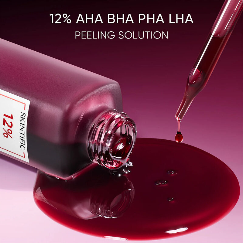 SKINTIFIC  AHA BHA PHA LHA Peeling Solution 30ml สคินทิฟฟิค เซรั่มบำรุงผิวหน้า. รูปที่ 2