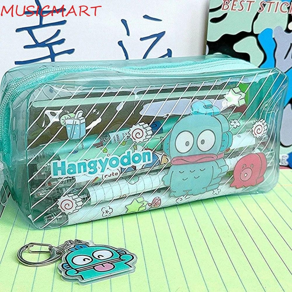 กล่องดินสอ MUSICMART, Hangyodon กระเป๋าเก็บเครื่องเขียนความจุสูง, มัลติฟังก์ชั่นเดสก์ท็อปการ์ตูนอะนิเมะกระเป๋าดินสออุปกรณ์การเรียน