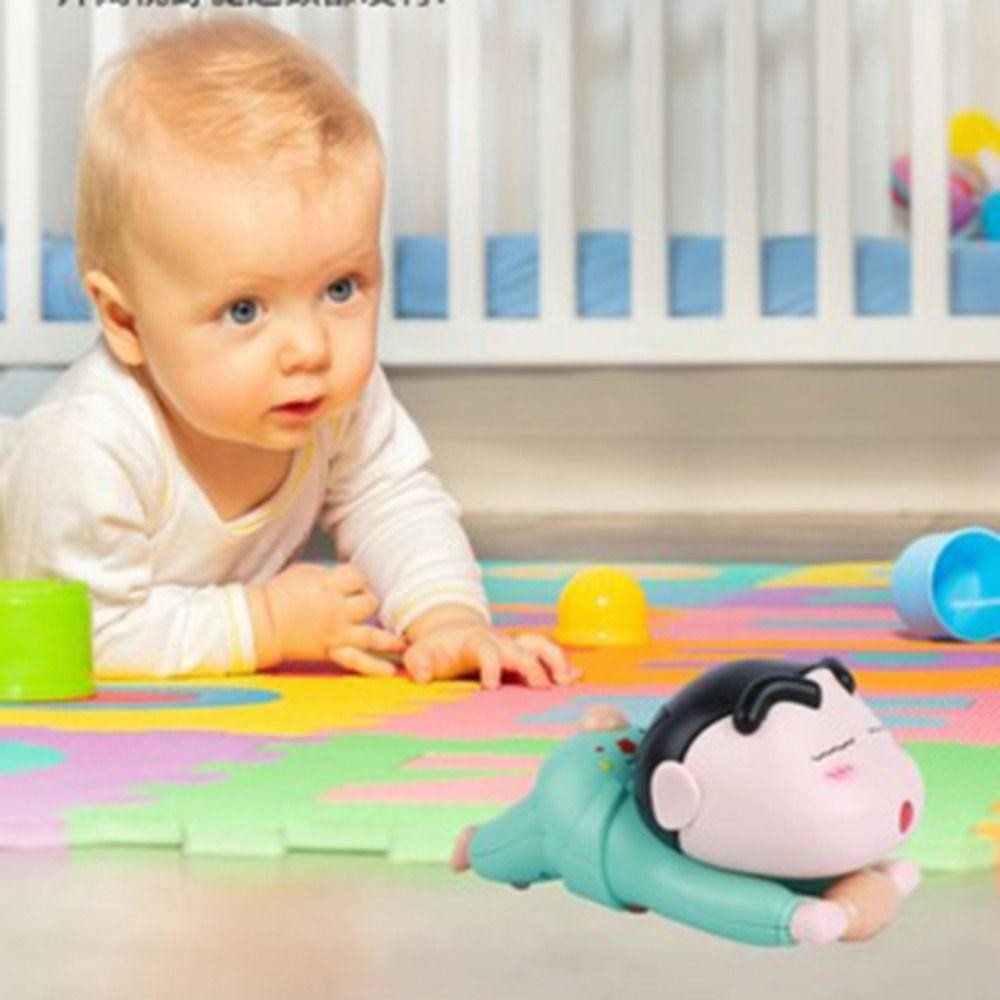 Parischamps ของเล่นไฟฟ้าเครยอนชินจัง, Dynamic Shin-Life Series Interactive Shin-Chan Action Figure, Creative Q-style รูปปั้นการ์ตูนไฟฟ้า Crawling ของเล่นเด็กเด็ก