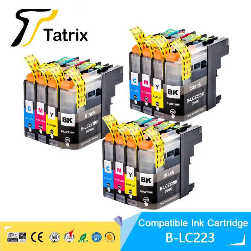 Tatrix พร้อมชิป LC223 LC221ตลับหมึกสำหรับ Brother MFC-J4420DW/J4620DW/J4625DW/J480DW/J680DW/j880DW เ