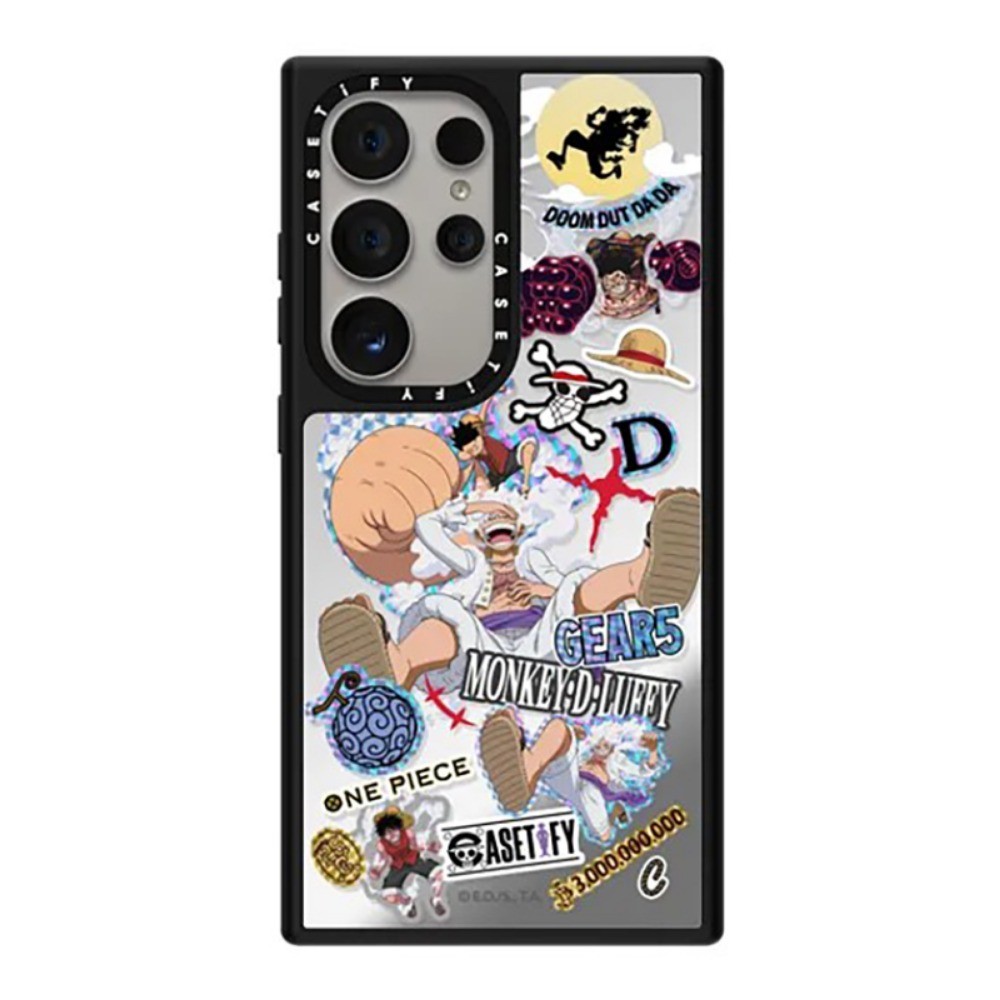 SAMSUNG Casetifg One Piece 25th Luffyคุณภาพสูงกระจกเคสโทรศัพท์พร้อมกล่องสําหรับSamsung Galaxy S25 S23 S24 Ultraกันกระแทกป้องกันด้านข้างตัวอักษรแกะสลักปลอกซิลิโคนPCคลุมทั้งหมด - รูปที่ 4